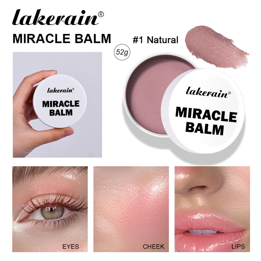 (#4 Pink Camellia) Miracle Lip & Glow Cream Blush Balm with Vitamin E  Beauty Cream Blush Create Lightweight & Shimmer Finish