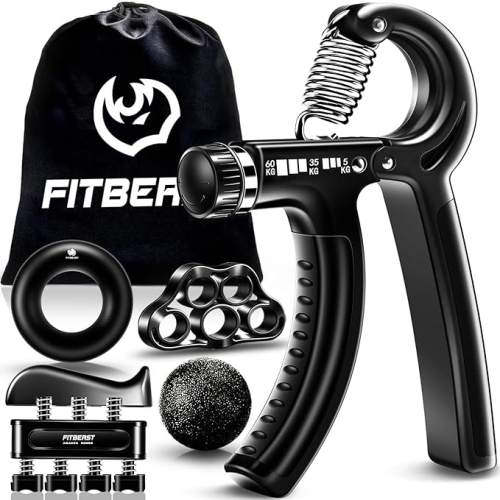 FitBeast Grip Strengthener Kit - 5 Pack Adjustable Hand Grips