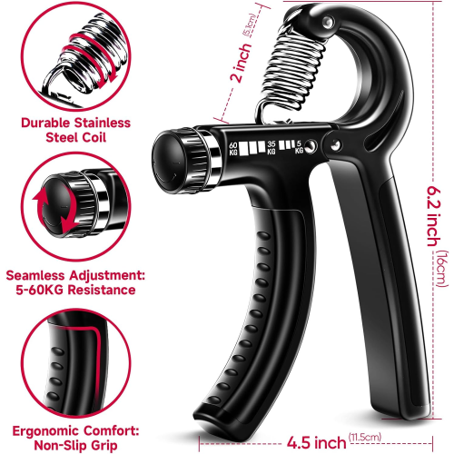 FitBeast Grip Strengthener Kit - 5 Pack Adjustable Hand Grips 2
