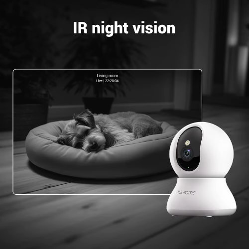 2 Pcs Blurams 2K Indoor Security Cameras with One-Touch Call & App Control 2