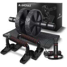 Amonax Convertible Ab Wheel Roller with Large Knee