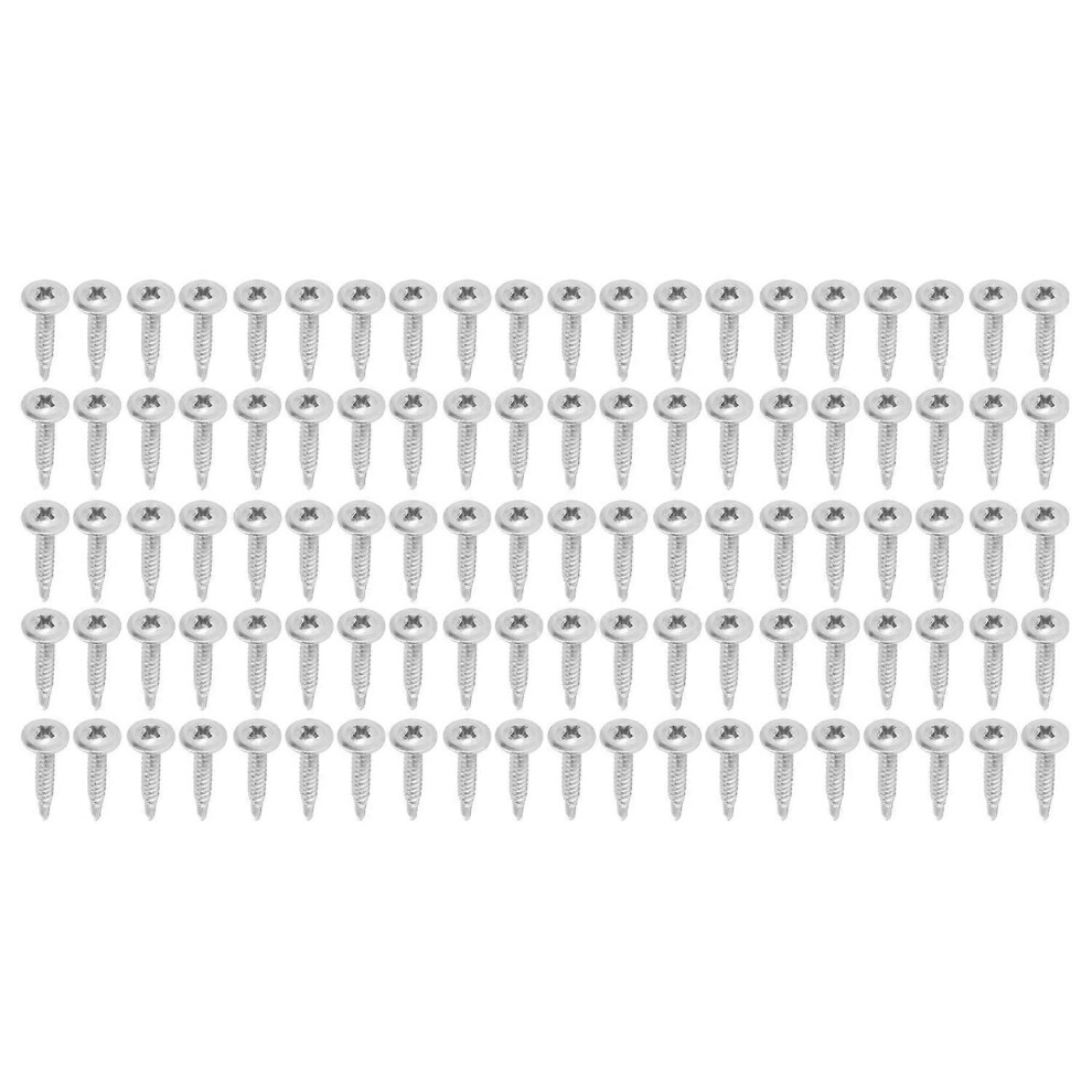 (As Show, One Size) 100Pcs Self Tapping Screws Fast Cross 410 Stainless Steel Round Washer Head Fastening Hardware 4.2X3 6909775539958