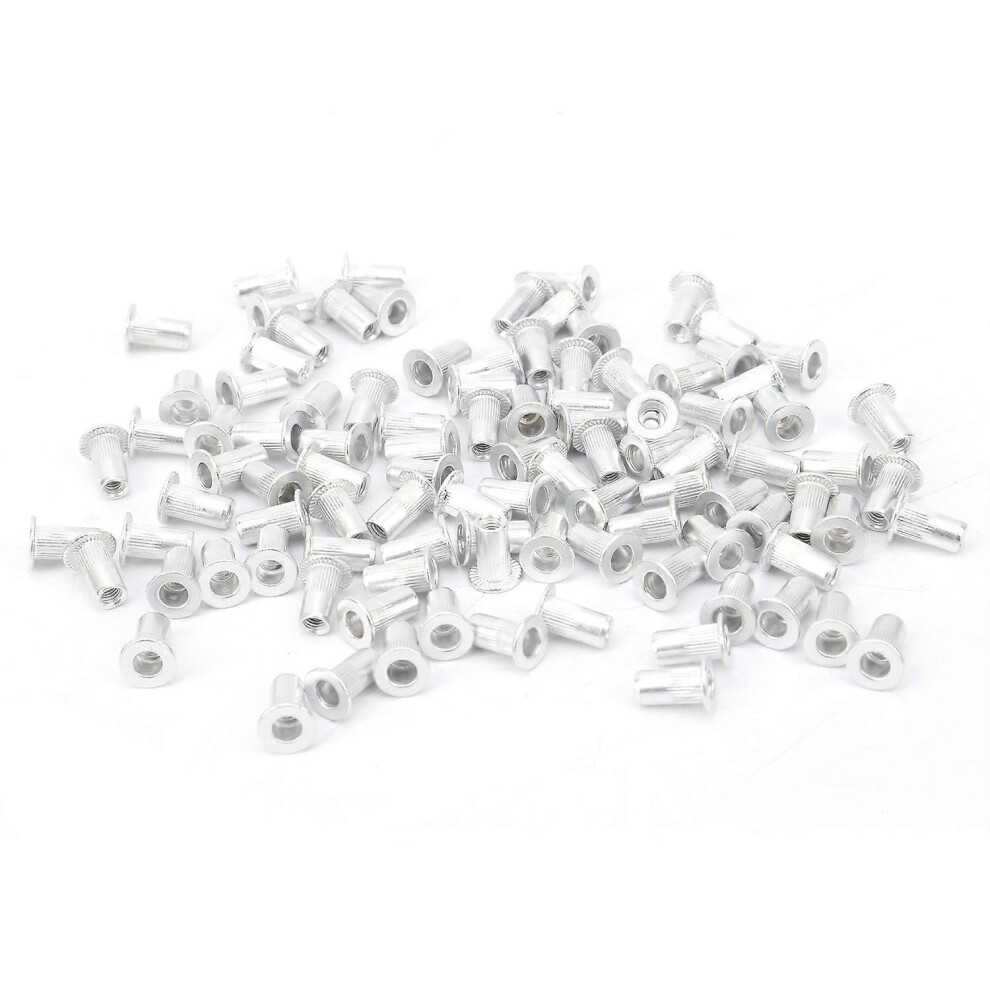 (As Show, One Size) 100Pcs Pull Riveting Nuts Aluminum Flat Head Vertical Hardware Accessories Wjâ30045M3 6909775634752