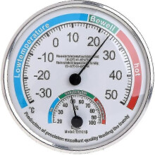 (As show, One size) Household Analog Thermometerwall-mounted Pointer Home Baby Room Indoor Temperature And Humidity Meter Pointer Thermometer Hygrometer