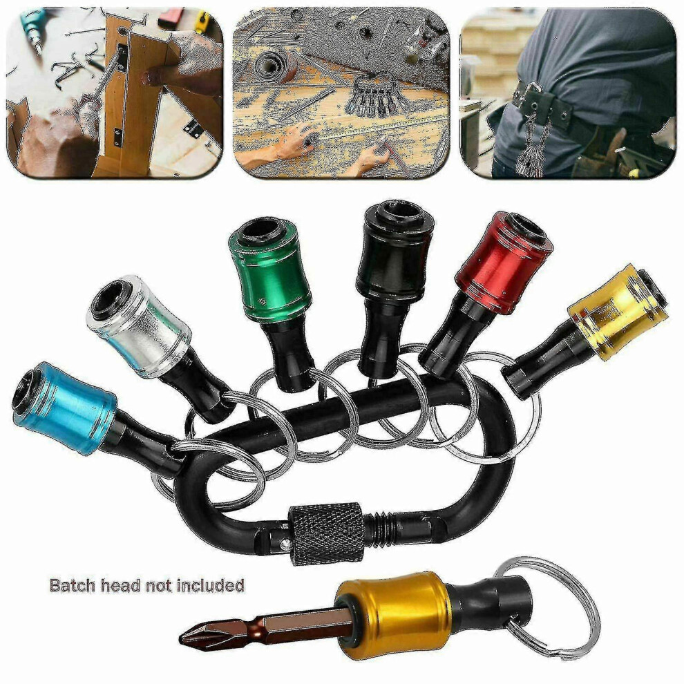 (As Show, One Size) 6Pcs Hex Shank Screwdriver Bit Holder Extension Bar Tough 6909775839409