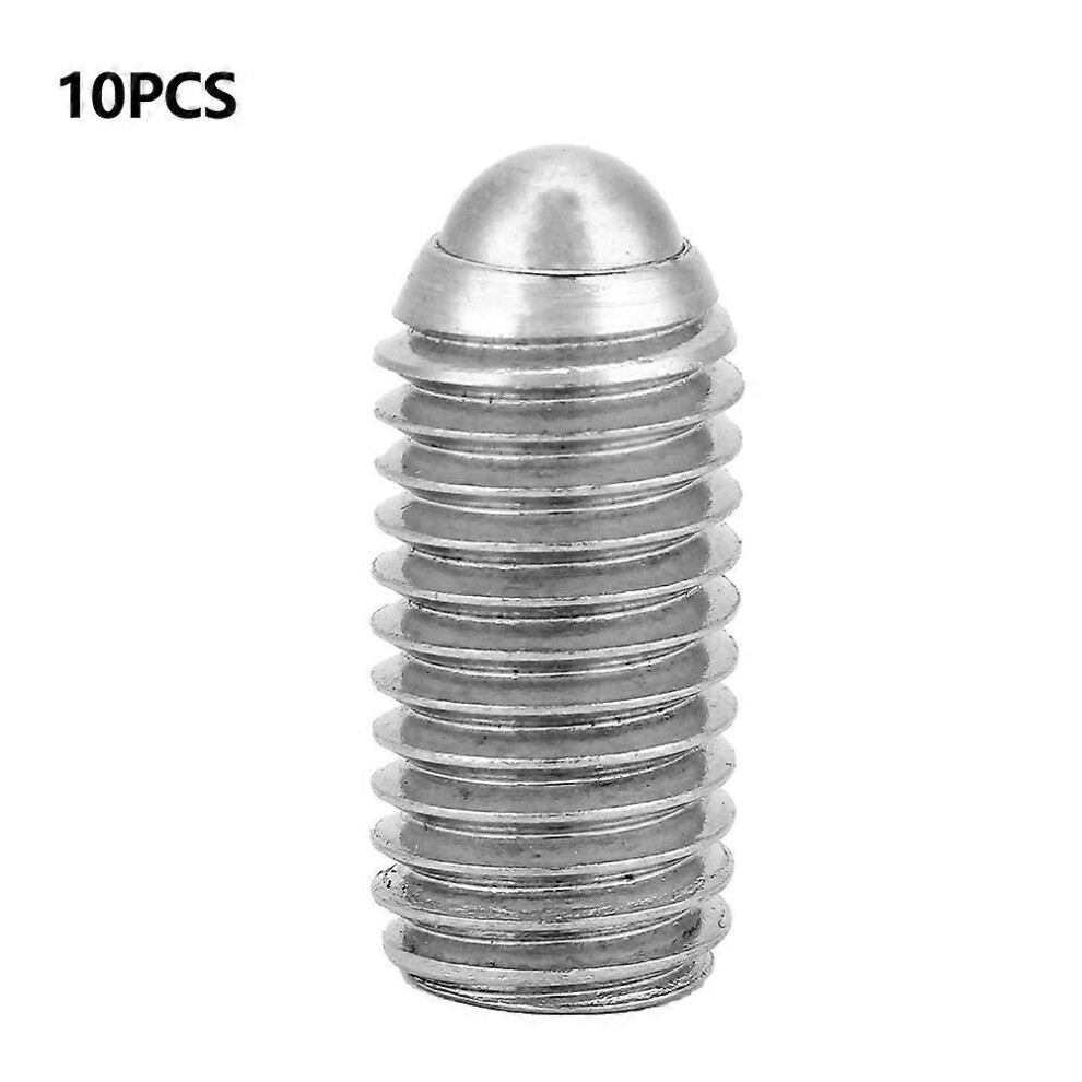 (As Show, One Size) 10Pcs M12 Stainless Steel Thread Hex Socket Spring Ball Plunger Screw (M12*25) 6909775595787