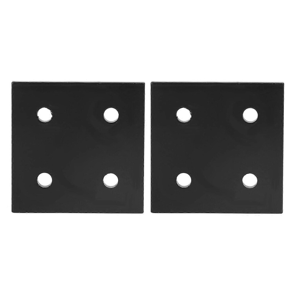 (As Show, One Size) 2Pcs Joint Plate Corner Fastener Rectangle Bracket Aluminum Profile Connecting For Wood 4 Holes 6060 6909775612347