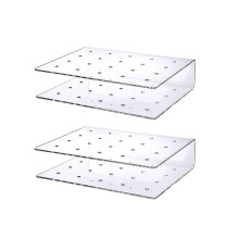 (As show, One size) High-quality 2pcs/set Pop Holder Creative Durable Double Layer Design Acrylic 20 Holes Cake Pop Stand Rack For Party