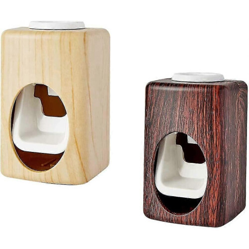 (As show, One size) 2 Pieces Wall Mounted Toothpaste Squeezer, Automatic Toothbrush Holder, Toothpaste Dispenser