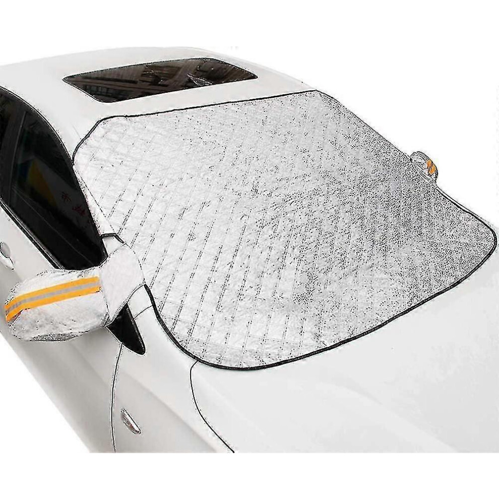 (As Show, One Size) Car Windshield Snow Cover, Car Windshield Snow Ice Cover With 4 Layers Protection 6909775828595