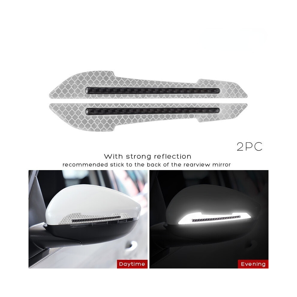 (Bianco) Adesivi Riflettenti Striscia Di Avvertimento Nastro Adesivo Protettivo Senza Tracce Adesivo