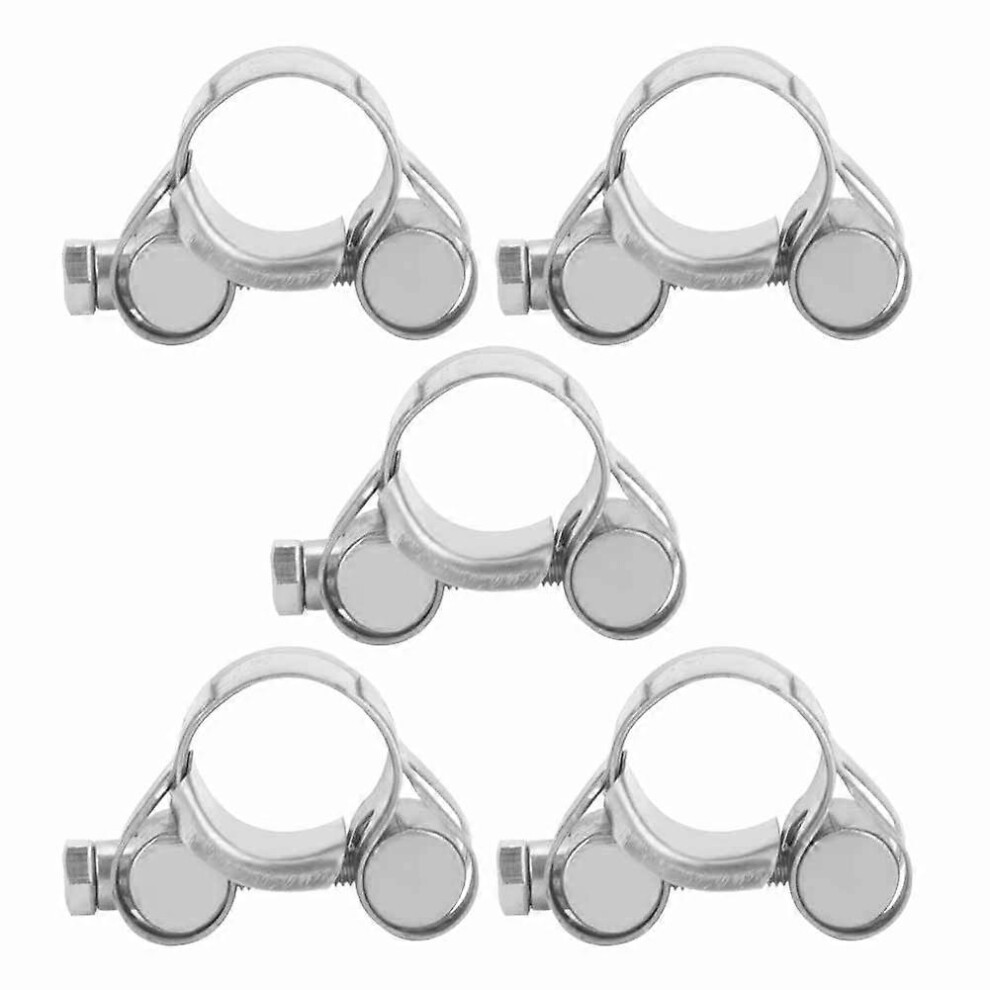 (As Show, One Size) 5Pcs Clamp Ring 304 Stainless Steel T Bolt Clip Support Hand Tightening Accessories(23-25Mm ) 6909775622315