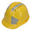 (As show, One size) Safe Work Cap Enhanced ABS Hard Hat Impact Resistance Adjustable Helmet for Construction Site Reflec 1