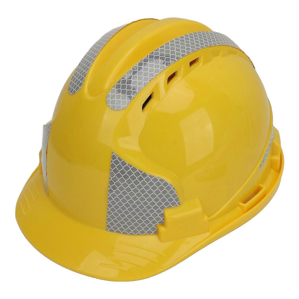 (As Show, One Size) Safe Work Cap Enhanced Abs Hard Hat Impact Resistance Adjustable Helmet For Construction Site Reflec 6909775597408