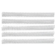 (As show, One size) 100Pcs Double Loop Wire Binding Spine 60 Sheet Capacity 3:1 Pitch 34 Loop 9.5mm Diameter Set Kit for