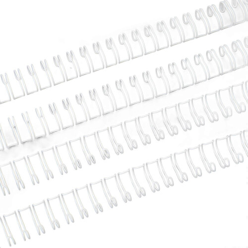(As show, One size) 100Pcs Double Loop Wire Binding Spine 60 Sheet Capacity 3:1 Pitch 34 Loop 9.5mm Diameter Set Kit for 1