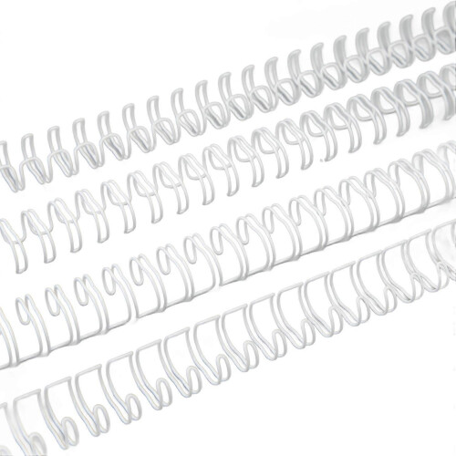 (As show, One size) 100Pcs Double Loop Wire Binding Spine 60 Sheet Capacity 3:1 Pitch 34 Loop 9.5mm Diameter Set Kit for 2