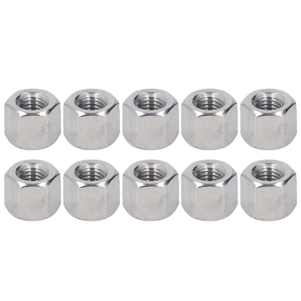 (As Show, One Size) 10Pcs Hex Coupling Nut Stainless Steel Rustproof M10 Connector Nut For Bolts Studs 6909775592250