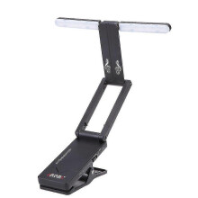 (As show, One size) Aroma Al-1 Clip-on Rechargeable Music Stand Lamp compatible  Piano Led Stage Light Universal Compact Portable Usb Charge
