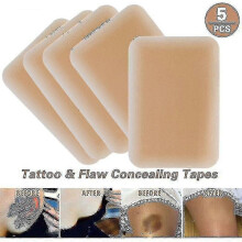 (As show, One size) 5pc Tattoo And Scar Cover Up Super Invisible Tape Light