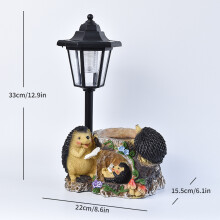 (LD-016) Hedgehog Solar Outdoor Garden Resin Flower Pot Balcony Decoration Solar Lamp Outdoor Courtyard Crafts