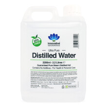 Distilled Water - 100% Pure Steam Distilled H2O - 2200ml (2.2 Litres)