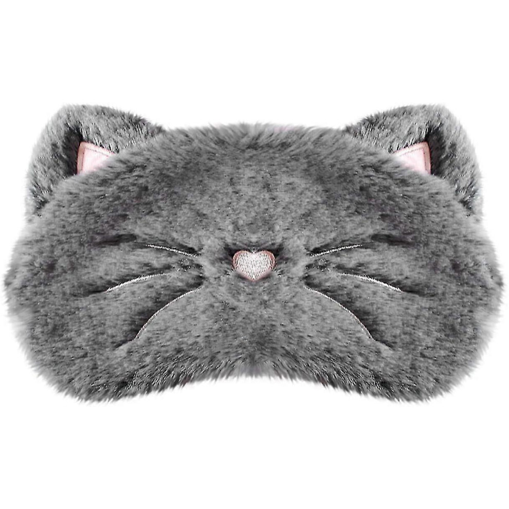 (As show, One size) Cute Sleep Mask - Soft And Comcompatible table Animal Plush Blindfold Eye Cover