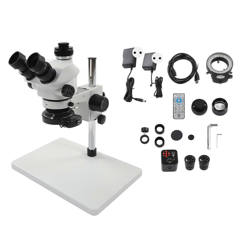 (As show, One size) Trinocular Microscope 24MP 1080P 3.5X To 50X Continuous Zoom Stereo Trinocular Microscope with LED L-image-OPC-PH7RJNN-NEW
