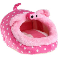 (As show, One size) Hamster Bed House Winter Winter Warm Sleep Pad Cage Hammock compatible Squirrel Hedgehog Little Rat Rat - Pink Pig