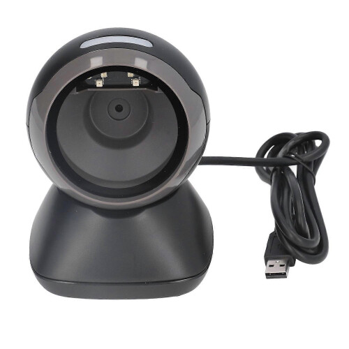 (As show, One size) Desktop Barcode Scanner USB Wired QR Code Scanner for Supermarket Cashier Payment 5V DC