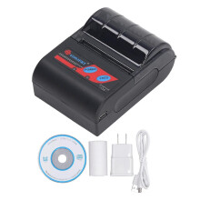 (As show, One size) Thermal Receipt Printer BT Portable Handheld Receipt Printer for Supermarkets Restaurants  100‑240V