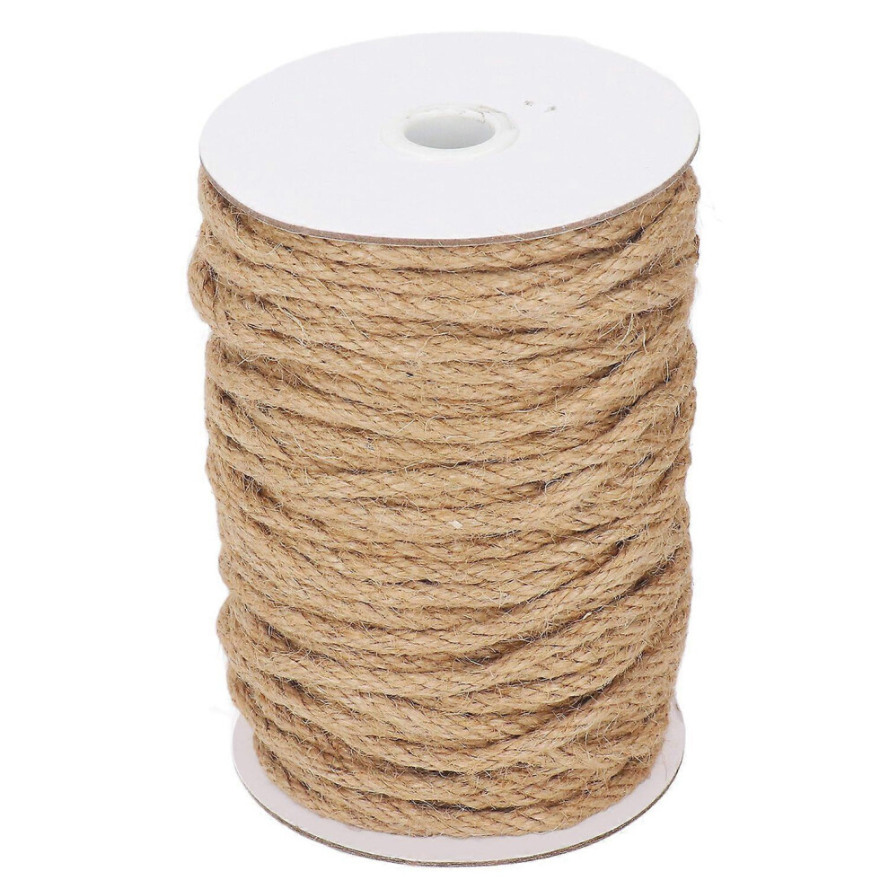 (As Show, One Size) 1 Roll 6Mm 4 Strand Rope Fiber Hemp Rope Multipurpose Twisted Rope For Diy Crafts Home Decorating 50 6909775614754