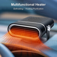 (12v, White) 12v/24v Portable Car Heater Electric Heating Fan Electric Dryer Windshield Defogging Defroster Electric Heater Warm Air Blower