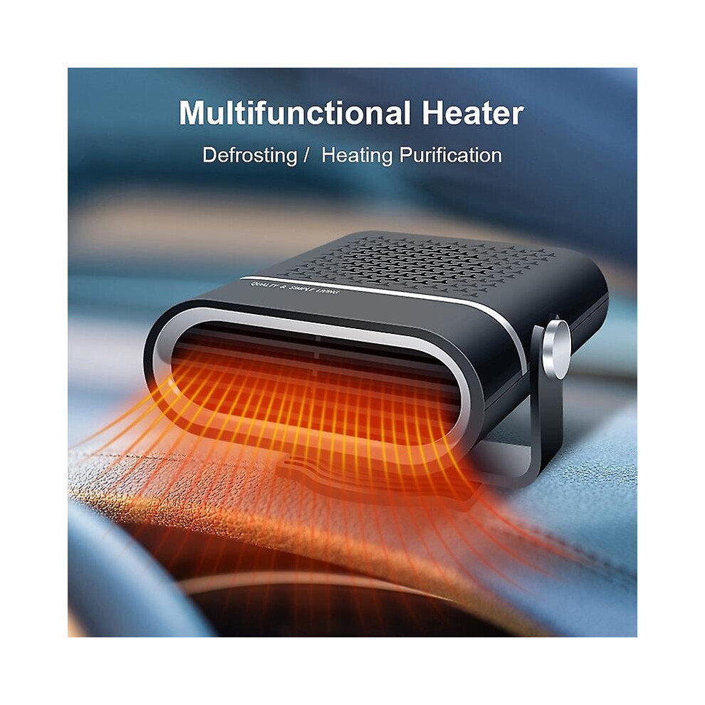 (12V, ) 12V/24V Portable Car Heater Electric Heating Fan Electric Dryer Windshield Defogging Defroster Electric Heater Warm Air Blower White 6909775921272
