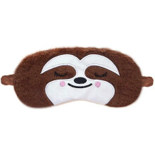 (As show, One size) Cute 3d Fluffy Animal Eye Mask compatible Sleeping Breathable Eyeshade Cartoon Sleeping Mask Kids