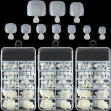(As show, One size) 300 Pieces Fake Toenail Tips Acrylic False Toenails Full Cover Artificial French Toenails
