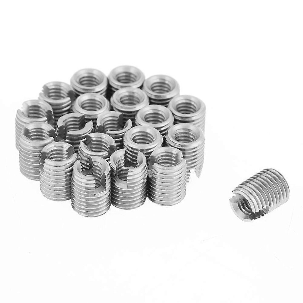 (As Show, One Size) 20Pcs Metal Self Tapping Slotted Screw Thread Insert Helical Repair M4 X 8Mm Set 6909775587768