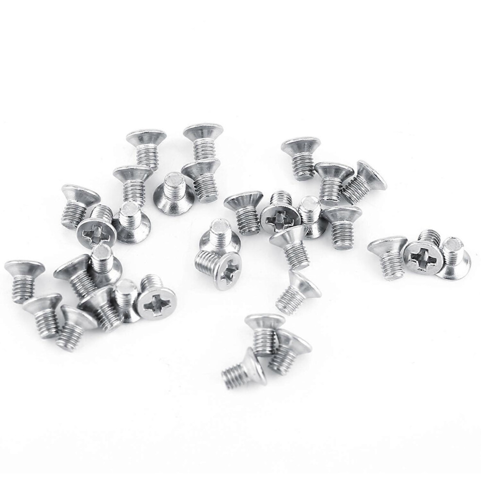 (As Show, One Size) 100Pcs Bag Flat Head Ss304 Machine Countersunk Screw Bolt Fastener Repair Tool Accessory M3*4 6909775576984