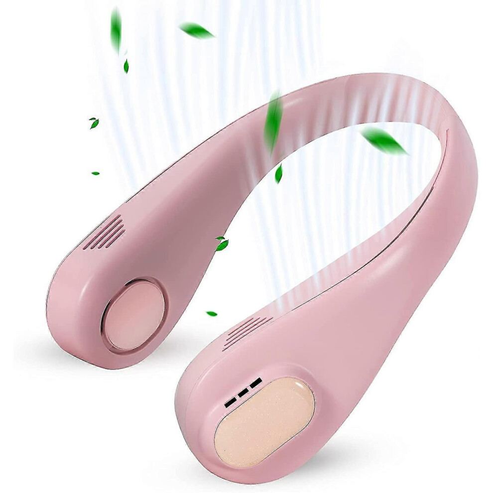 (As Show, One Size) Neck Fan Portable Bladeless Fans,Hands Free Personal Fan,Battery Operated Rechargeable 6909775829134
