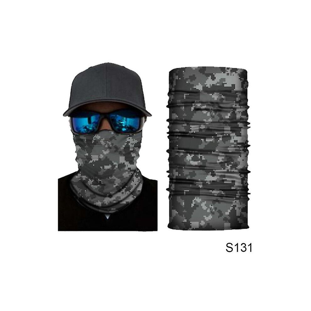 (S180, One Size) 31 Colors Camouflage Cycling Face Mask Tactical Military Scarf Neck Gaiter Men Seamless Bandana Women Headband Balaclava Tube Face Sh 6909775922934