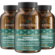 Digestic - Laxatif naturel à base de plantes, 60 gélules, ramollit les selles et purifie le côlon, détox