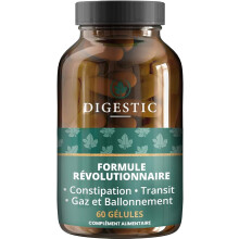 Digestic - Laxatif contre la constipation, 60 Capsules, ramollit les selles, naturel, nettoie, détox, purifie le colon, soulage gaz et ballonnements
