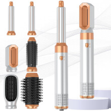 Airbrush 6 in 1 Hair Styler 200 Millions Negative Ionic Hot Air Styler Set Magic Styler 1000W Blow Dryer Brush Set with Curl, Straighten, Volumise