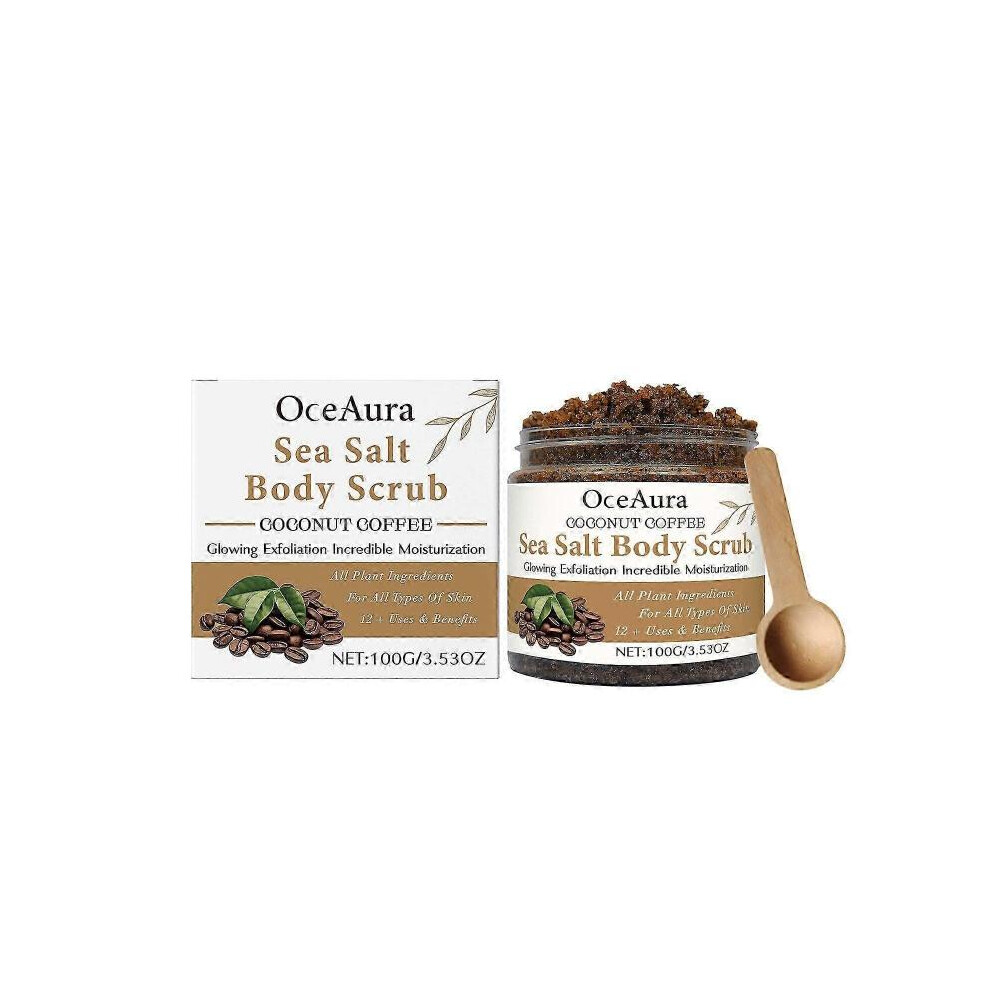 OceAura Coconut Coffee Body Scrub Gentle Exfoliating Dead Skin Hydrating Moisturizing Cleansing Scrub