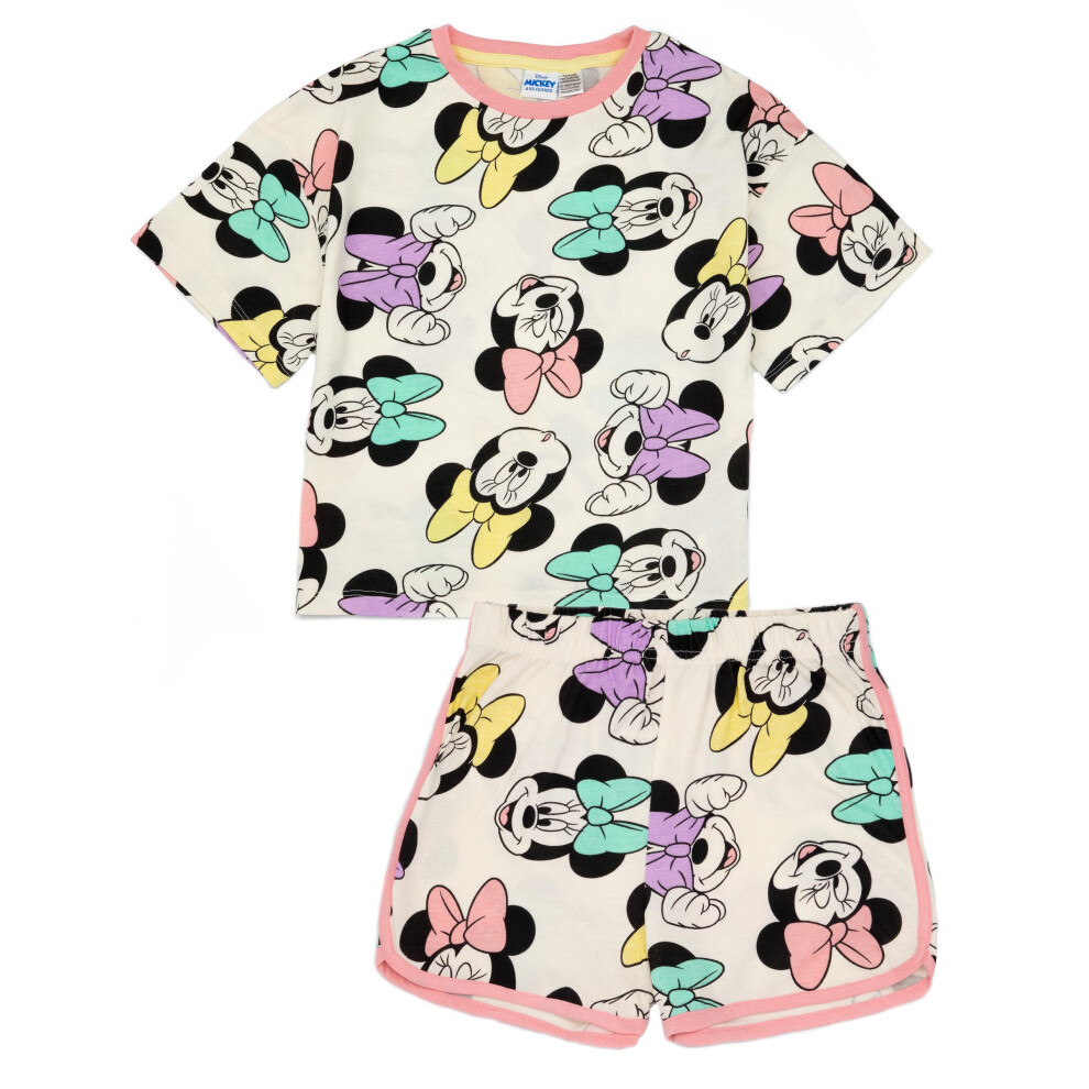 (6-7 Years) Disney Minnie Mouse Short Sleeve Short Leg Pyjama Set (Girls Multicoloured)