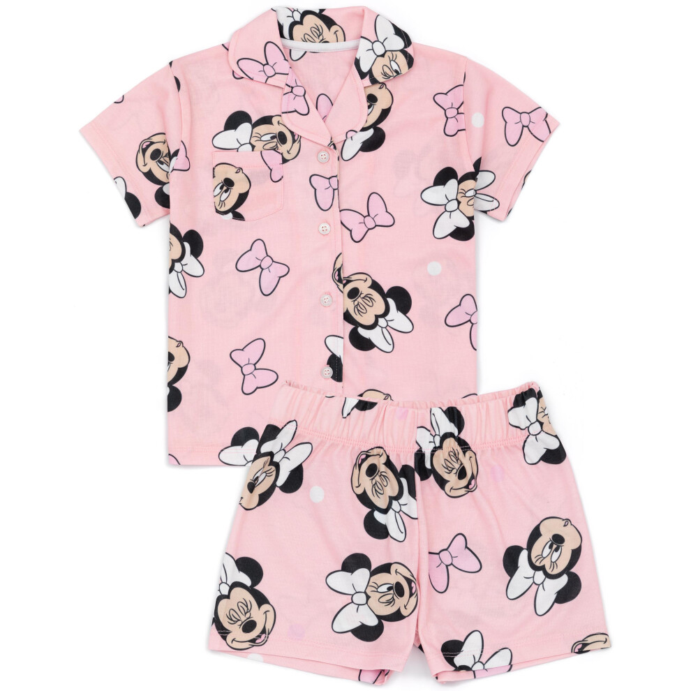 (18-24 Months) Disney Short Sleeve Short Leg Pyjama Set (Girls Pink)