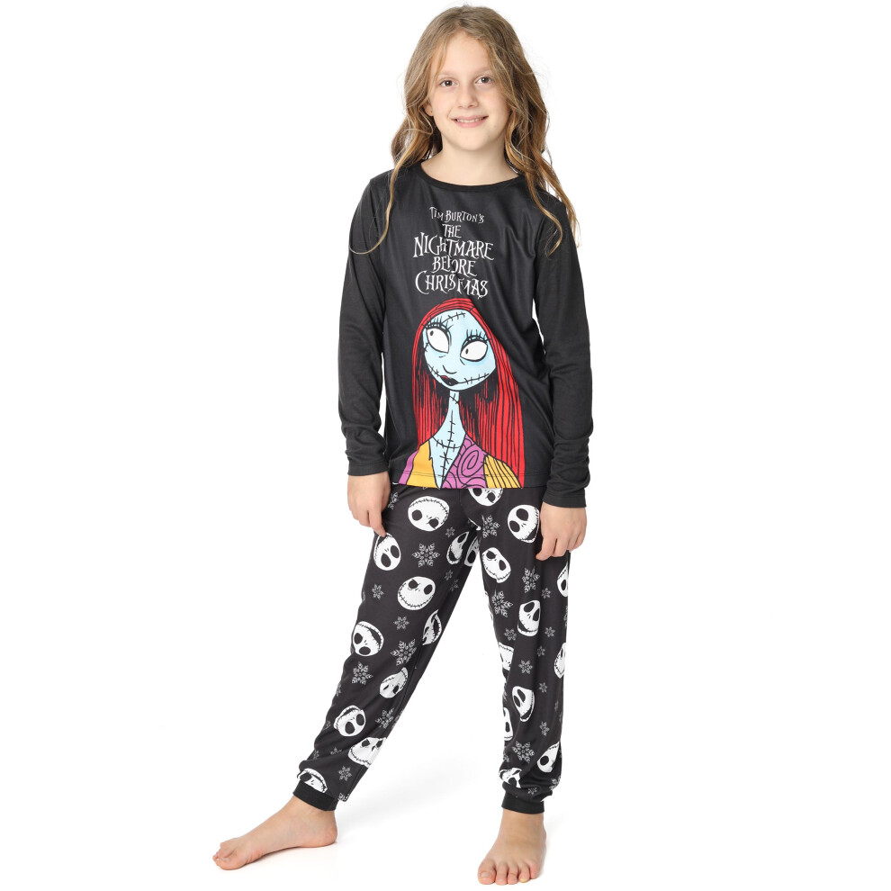 (9-10 Years) Disney The Nightmare Before Christmas Long Sleeve Long Leg Pyjama Set (Girls Multicoloured)