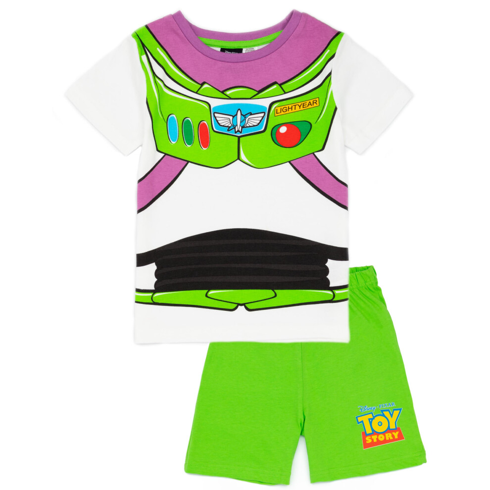 (3-4 Years) Disney Toy Story Short Sleeve Short Leg Pyjama Set (Boys Green)