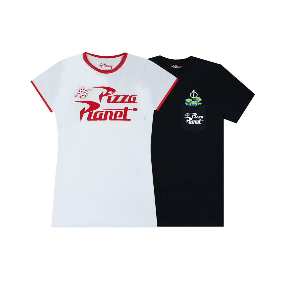 Disney Multi-Pack of 2 Short-Sleeved T-Shirts (Womens White)