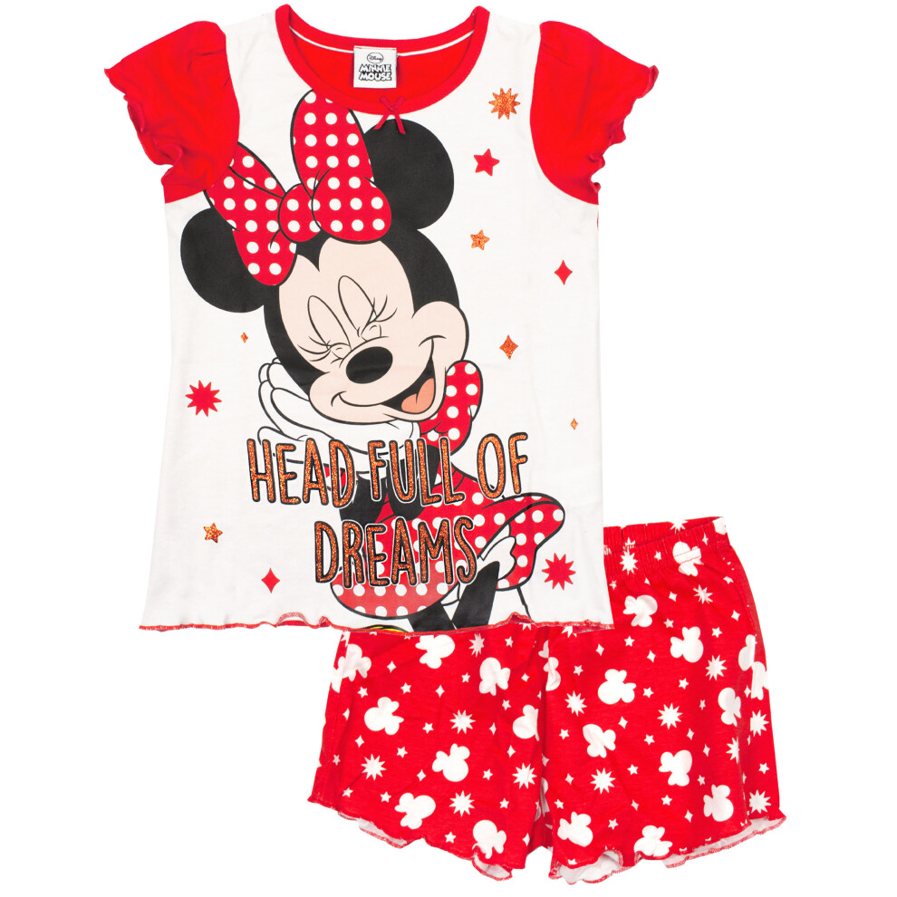 (3-4 Years) Disney Short Sleeve Short Leg Pyjama Set (Girls Red)